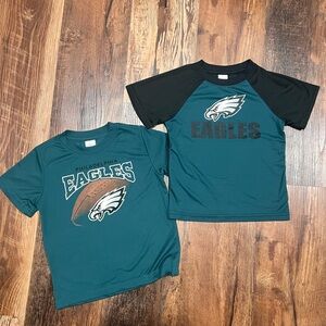 NFL Eagles Kids Tees - Teal & Black